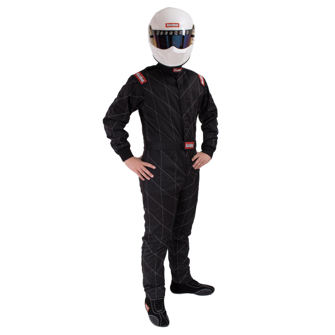 One Piece Multi Layer Fire Suit Black - Large<br>Universal