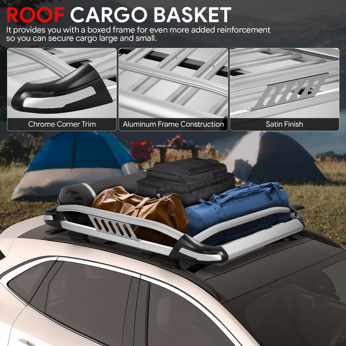 50 L x 38 W x 5.5 in. H 150lbs Cargo Basket <br> Fits Vehicles with Crossbars