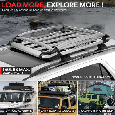 50 L x 38 W x 5.5 in. H 150lbs Cargo Basket <br> Fits Vehicles with Crossbars