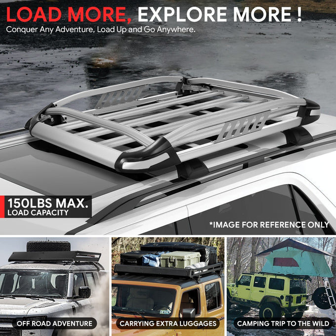 50 L x 38 W x 5.5 in. H 150lbs Cargo Basket <br> Fits Vehicles with Crossbars