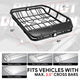 Tubular Steel Roof Cargo Basket w/Wind Fairings <br> Overall Dimensions(in.): 52 in. L x 41 in. W x 8 in. H
