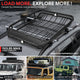 Tubular Steel Roof Cargo Basket w/Wind Fairings <br> Overall Dimensions(in.): 68 in. L x 41 in. W x 8 in. H