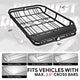Tubular Steel Roof Cargo Basket w/Wind Fairings <br> Overall Dimensions(in.): 68 in. L x 41 in. W x 8 in. H
