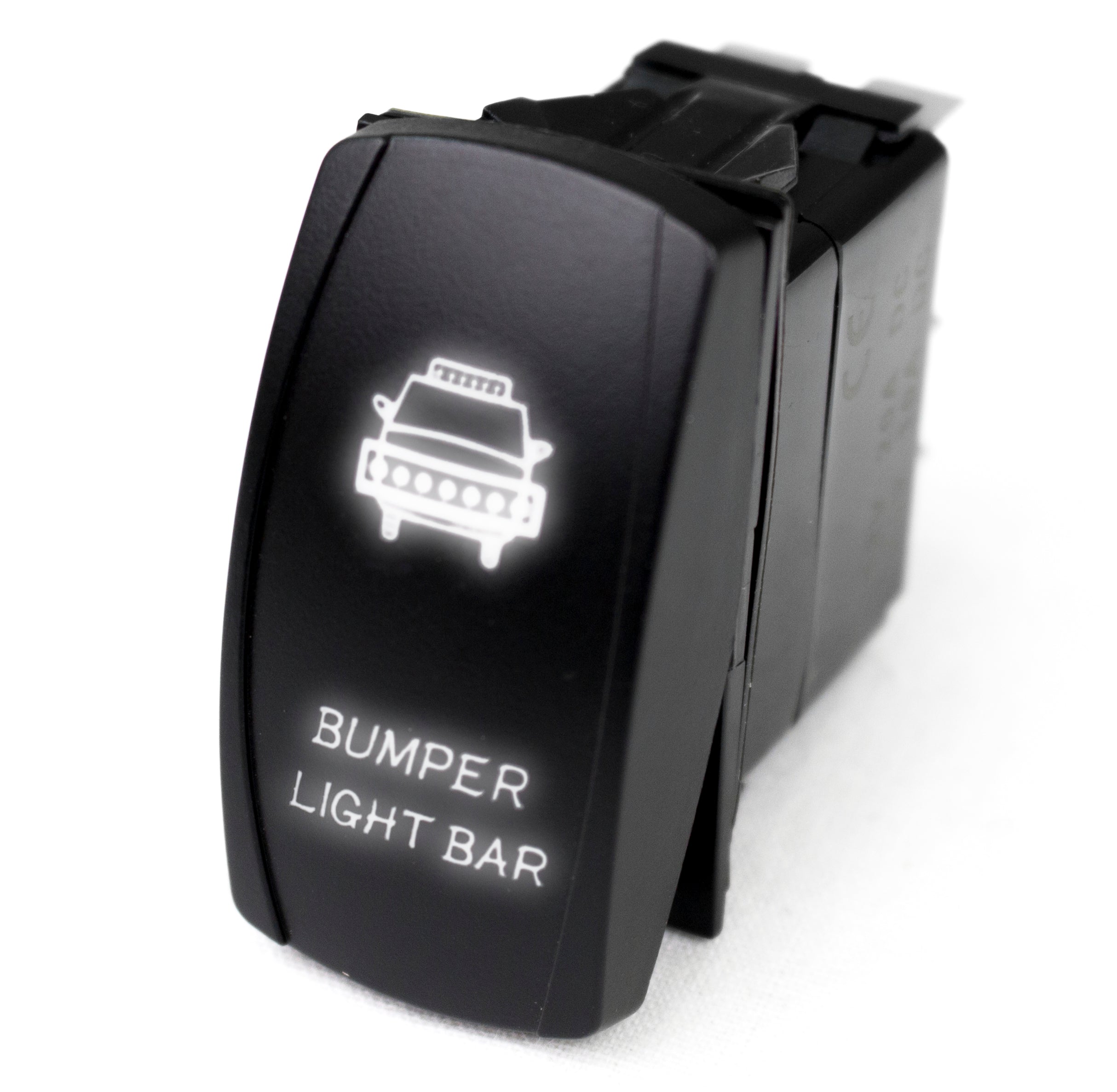 Universal Rocker Switch w/ White LED Radiance CA Auto Parts
