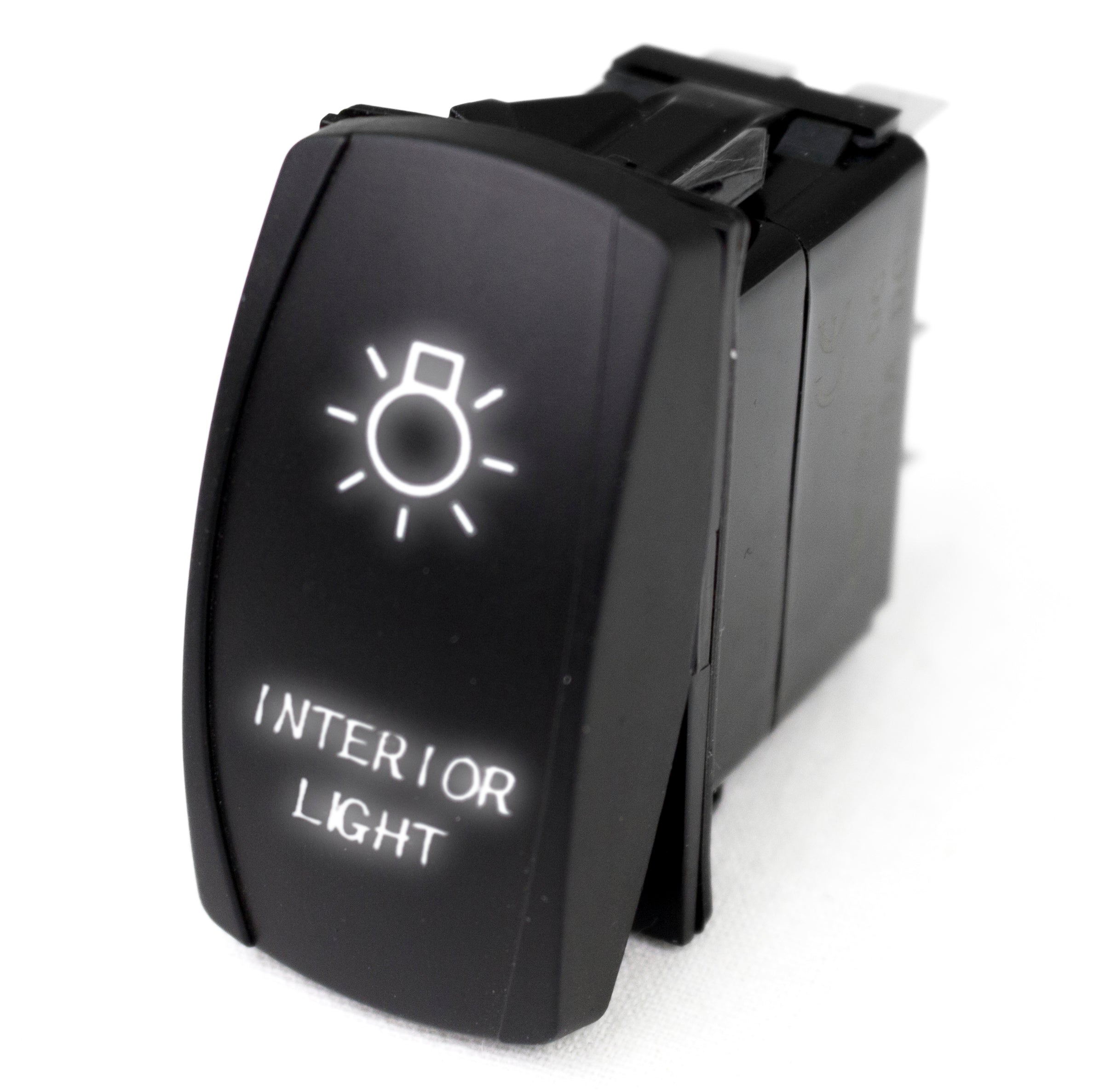 Universal Rocker Switch w/ White LED Radiance CA Auto Parts