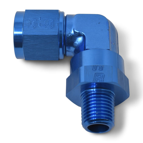 90 Degree Adapter Fitting <br> -8 AN 90 Degree Female to Male 3/8in Swivel NPT