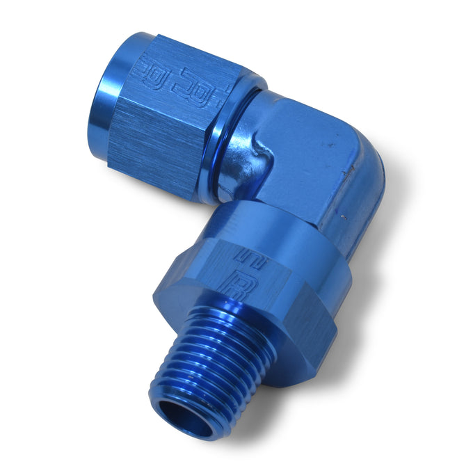 90 Degree Adapter Fitting <br> -10 AN 90 Degree Female to Male 3/8in Swivel NPT