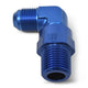 90 Degree Adapter Fitting <br> -8 AN 90 Degree Male to Male 1/4in Swivel NPT
