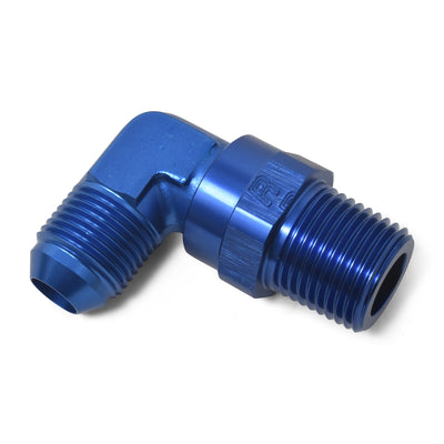 90 Degree Adapter Fitting <br> -8 AN 90 Degree Male to Male 1/4in Swivel NPT