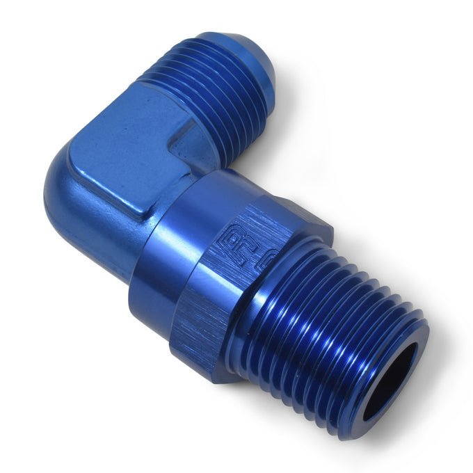 90 Degree Adapter Fitting <br> -10 AN 90 Degree Male to Male 1/2in Swivel NPT