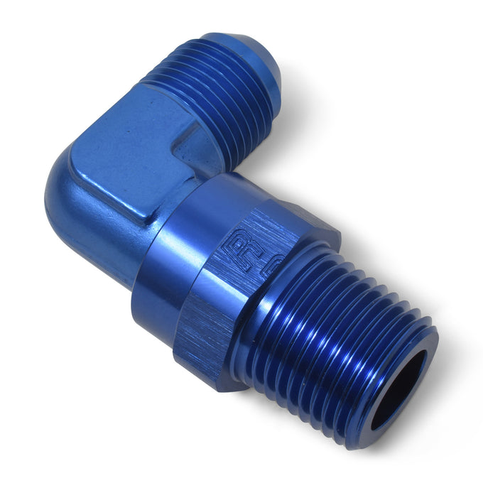 90 Degree Adapter Fitting <br> -10 AN 90 Degree Male to Male 3/8in Swivel NPT