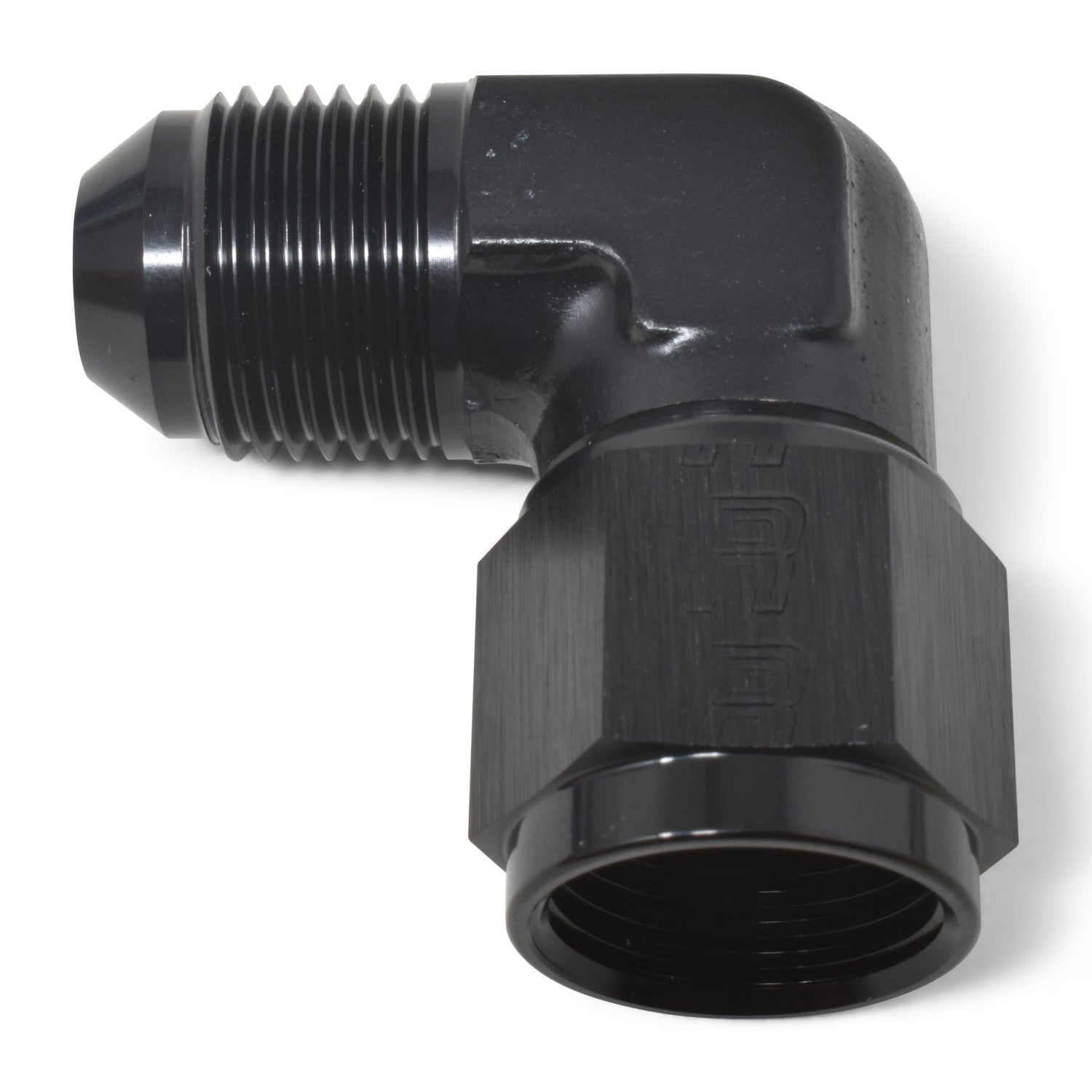 -6AN 90 Degree MaleAN to FemaleAN Fitting <br> -6 AN 90 Degree Male AN to Female AN