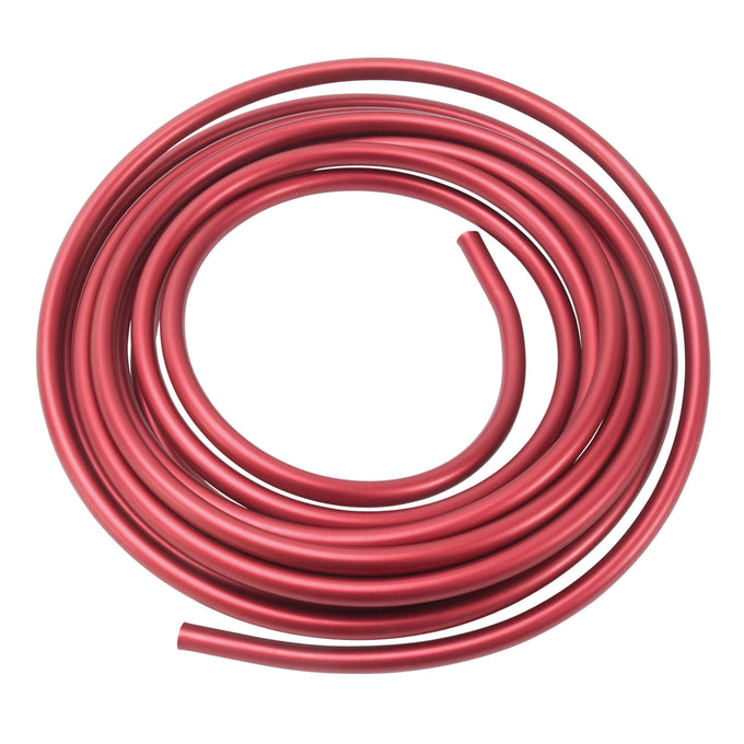 Red 3/8in Aluminum Fuel Line <br> Universal application
