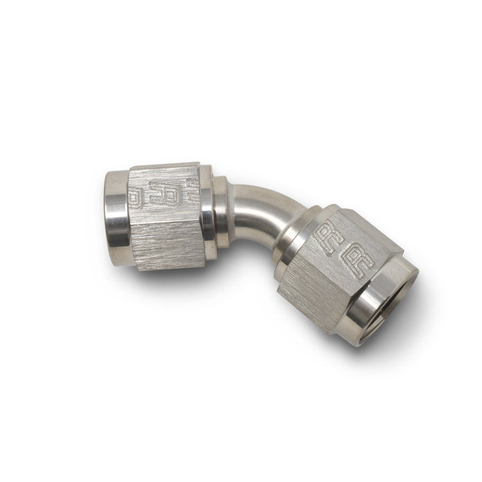 -6AN 45 Degree Coupler Fitting <br> Fitting Size: -6 AN