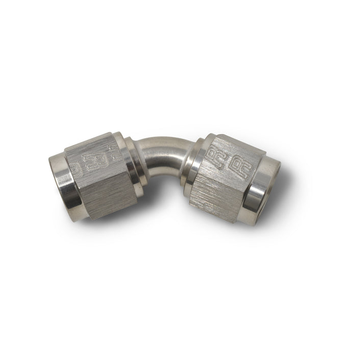 -6AN 45 Degree Coupler Fitting <br> Fitting Size: -6 AN