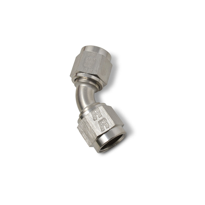 -4AN 45 Degree Coupler Fitting <br> Fitting Size: -4 AN