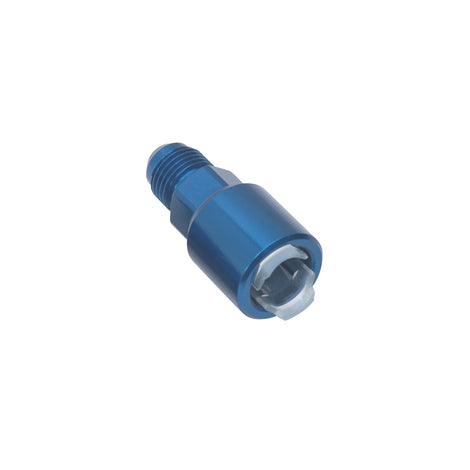 -6AN male to 3/8in SAE quick-disconnect female <br> Fitting Size: -6 AN Male x 3/8 in Female Push-On