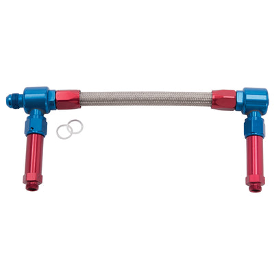-8 AN to -8 AN Carb Dual Inlet Carb Kit <br> -8 AN to -8 AN
