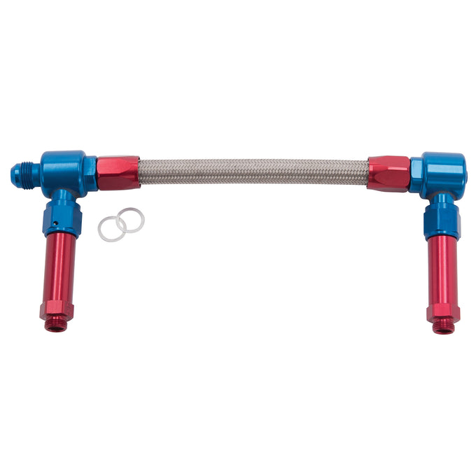 -8 AN to -8 AN Carb Dual Inlet Carb Kit <br> -8 AN to -8 AN