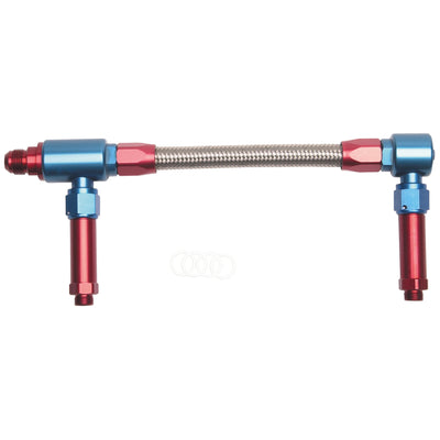 -8 AN to -8 AN Carb Dual Inlet Carb Kit <br> -8 AN to -8 AN