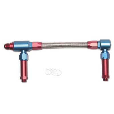 -8 AN to -8 AN Carb Dual Inlet Carb Kit <br> -8 AN to -8 AN