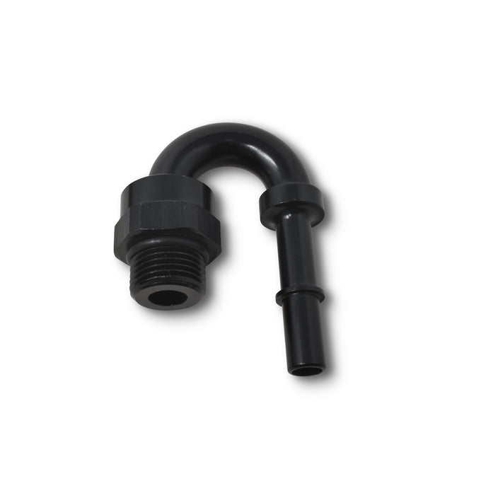 3/8 in Male x -8 Port Male 180 Degree EFI Adapter <br> Fitting Size: 3/8 in Male x -8 Port Male