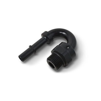 3/8 in Male x -8 Port Male 180 Degree EFI Adapter <br> Fitting Size: 3/8 in Male x -8 Port Male