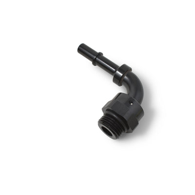 3/8 in Male x -8 Port Male 90 Degree EFI Adapter <br> Fitting Size: 3/8 in Male x -8 Port Male