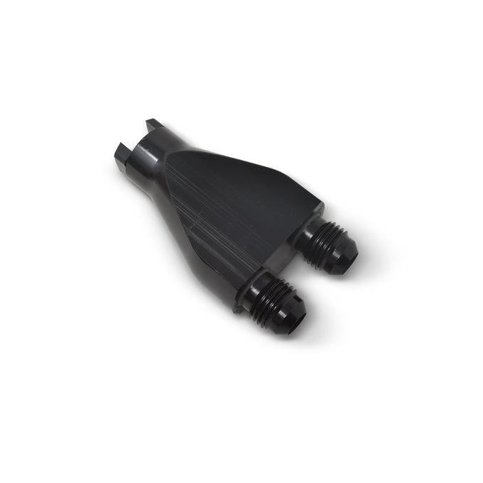 3/8in EFI SAE Q.D. Female To 6AN Male Dual Y Block <br> Universal application