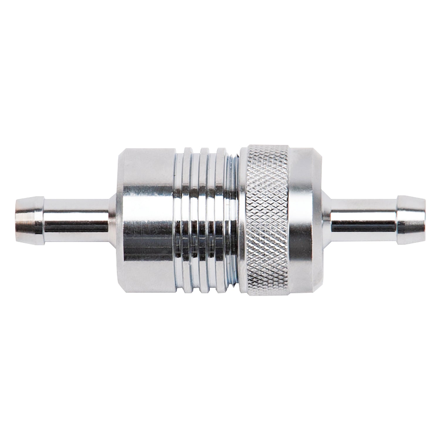 Aluminum Street Fuel Filter <br> 3in Length 1-1/8in diameter 5/16in inlet/outlet