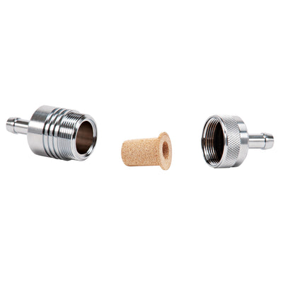 Aluminum Street Fuel Filter <br> 3in Length 1-1/8in diameter 5/16in inlet/outlet