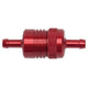 Aluminum Street Fuel Filter <br> 3in Length 1-1/8in diameter 5/16in inlet/outlet