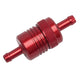 Aluminum Street Fuel Filter <br> 3in Length 1-1/8in diameter 5/16in inlet/outlet