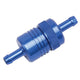 Aluminum Street Fuel Filter <br> 3in Length 1-1/8in diameter 5/16in inlet/outlet