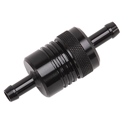 Aluminum Street Fuel Filter <br> 3in Length 1-1/8in diameter 5/16in inlet/outlet