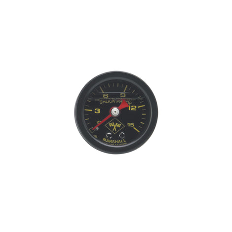 15 psi fuel pressure gauge black face and case <br> Universal application
