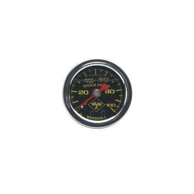 100 psi fuel pressure gauge black face chrome case <br> Universal application