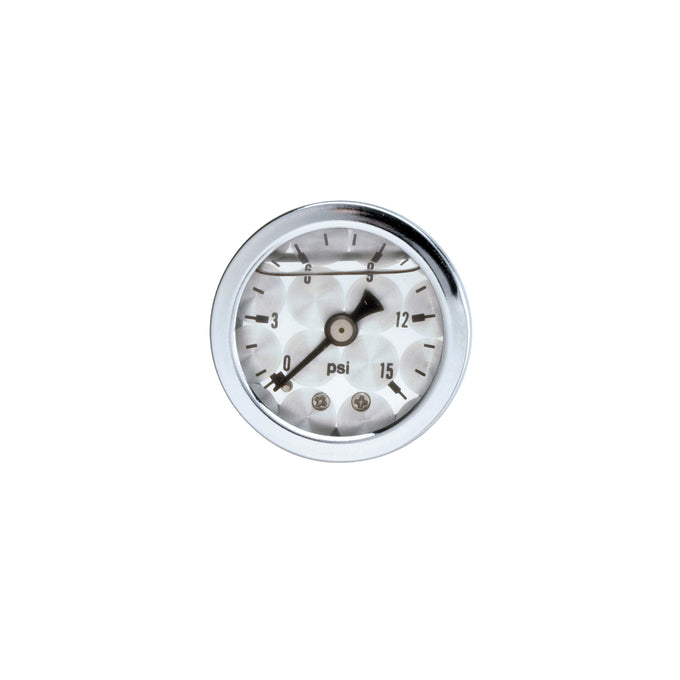 15 psi fuel pressure gauge machine face <br> Universal application