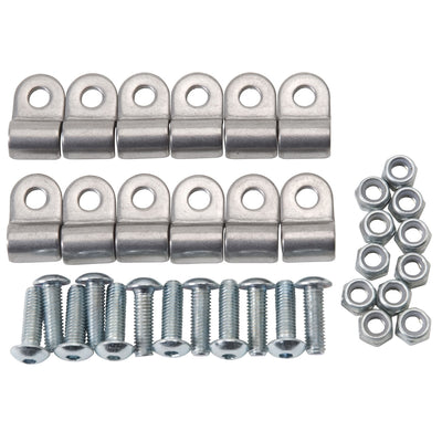 12 Pack Stainless Steel Brake Line Clamps <br> Universal application