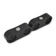 Pair -8AN Aluminum Hose Separator <br> -8 Braided Hose - Black Anodized