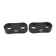 Pair -8AN Aluminum Hose Separator <br> -8 Braided Hose - Black Anodized