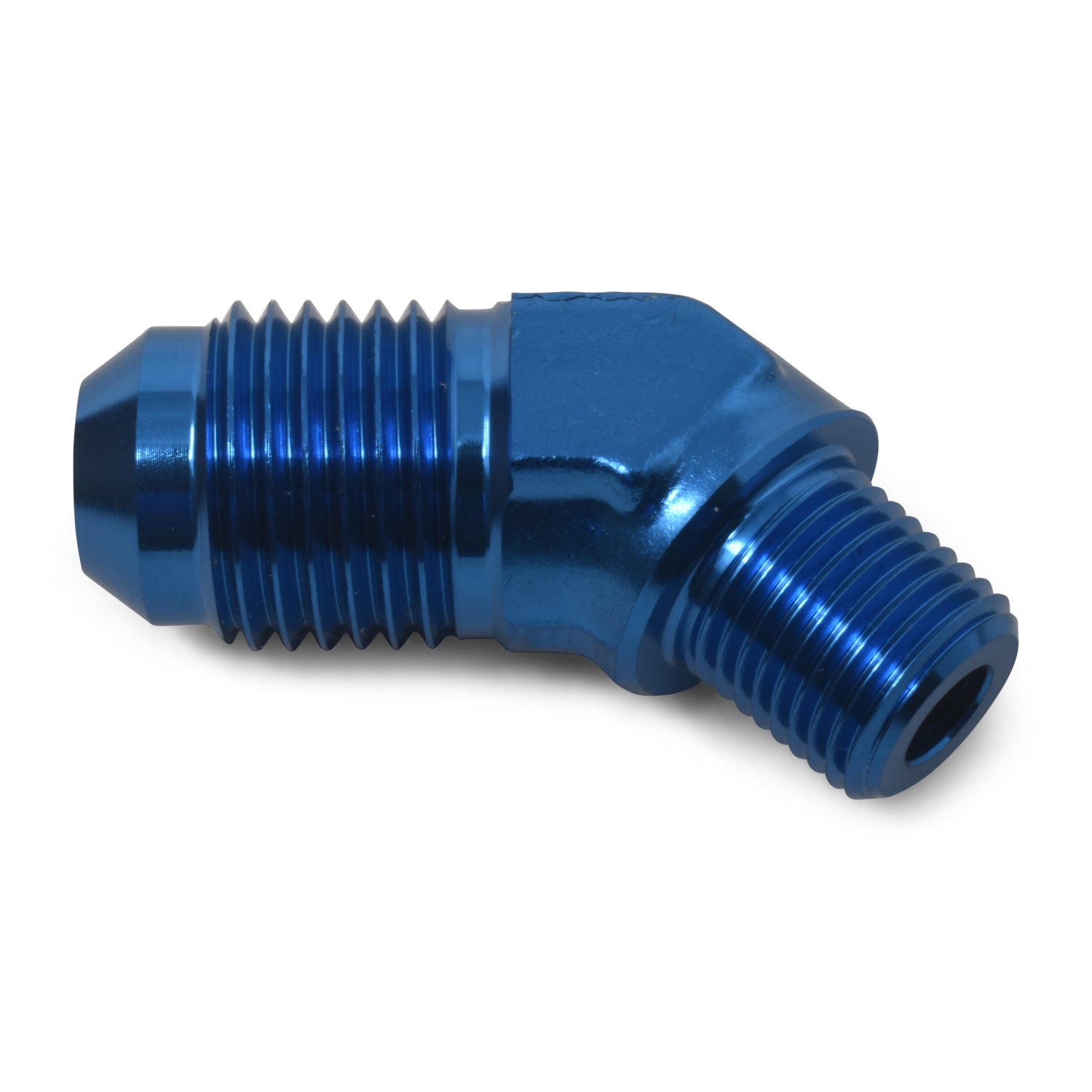 -6AN x 1/8 in NPT 45 Degree Adapter <br> Fitting Size: -6 AN x 1/8 in NPT