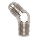 -6AN x 1/8in NPT 45 Degree Adapter <br> Fitting Size: -6 AN x 1/8in NPT