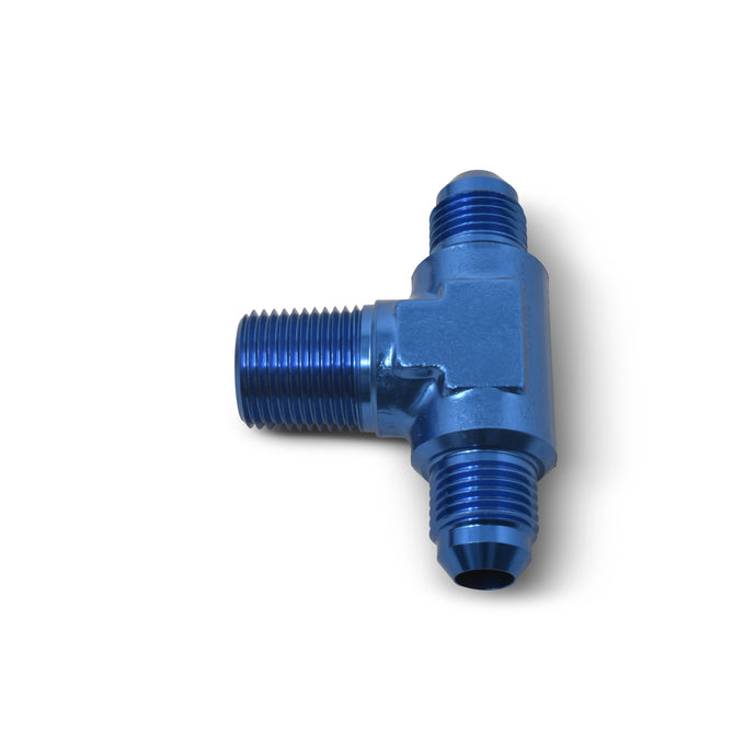 -6AN x 3/8 in NPT T Tee Adapter Fitting <br> Fitting Size: -6 AN x 3/8 in NPT