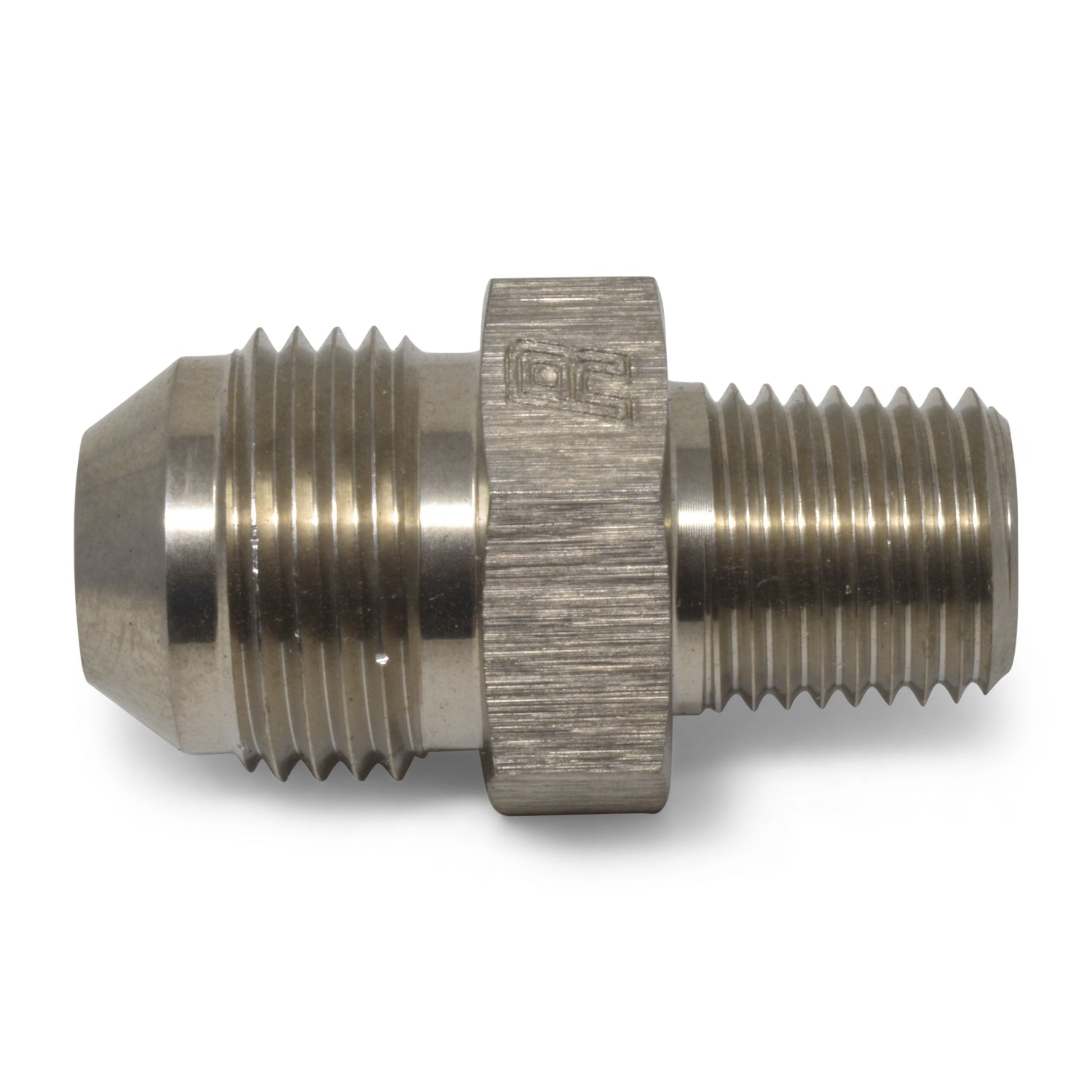 -6AN x 3/8 in NPT Straight Adapter <br> Fitting Size: -6 AN x 3/8 in NPT