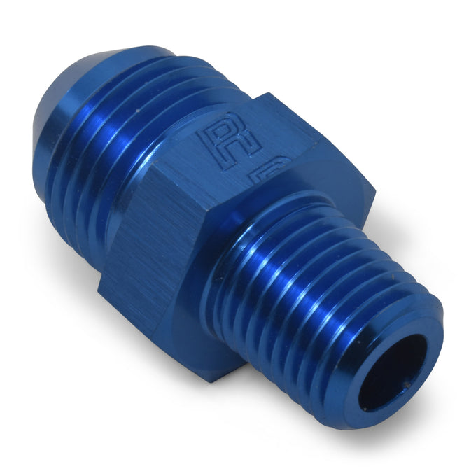 -6AN x 3/8 in NPT Straight Adapter <br> Fitting Size: -6 AN x 3/8 in NPT