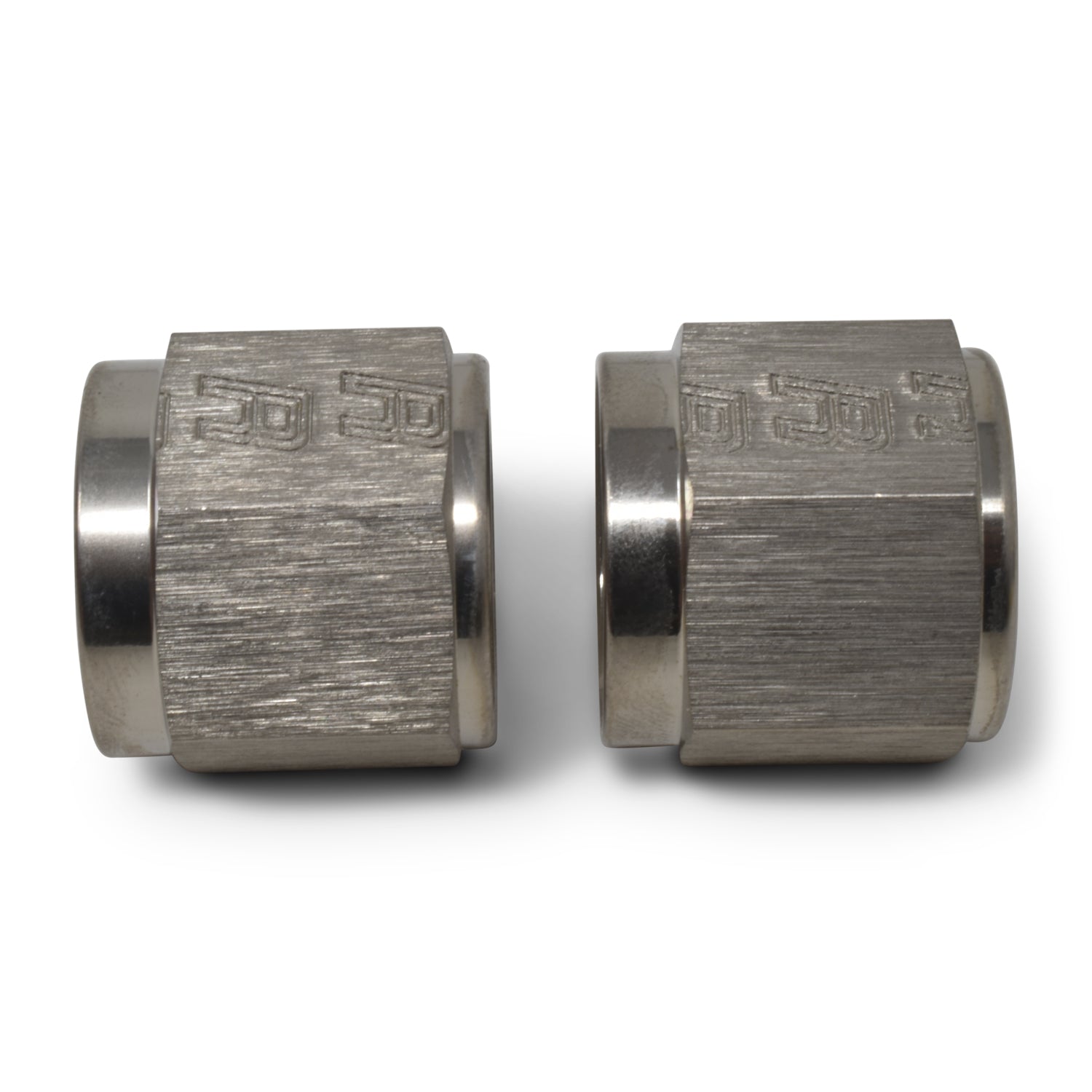 Pair -6AN To 3/8in Tube Nut Adapter Fitting <br> -6 AN Tube Nuts 3/8in diameter
