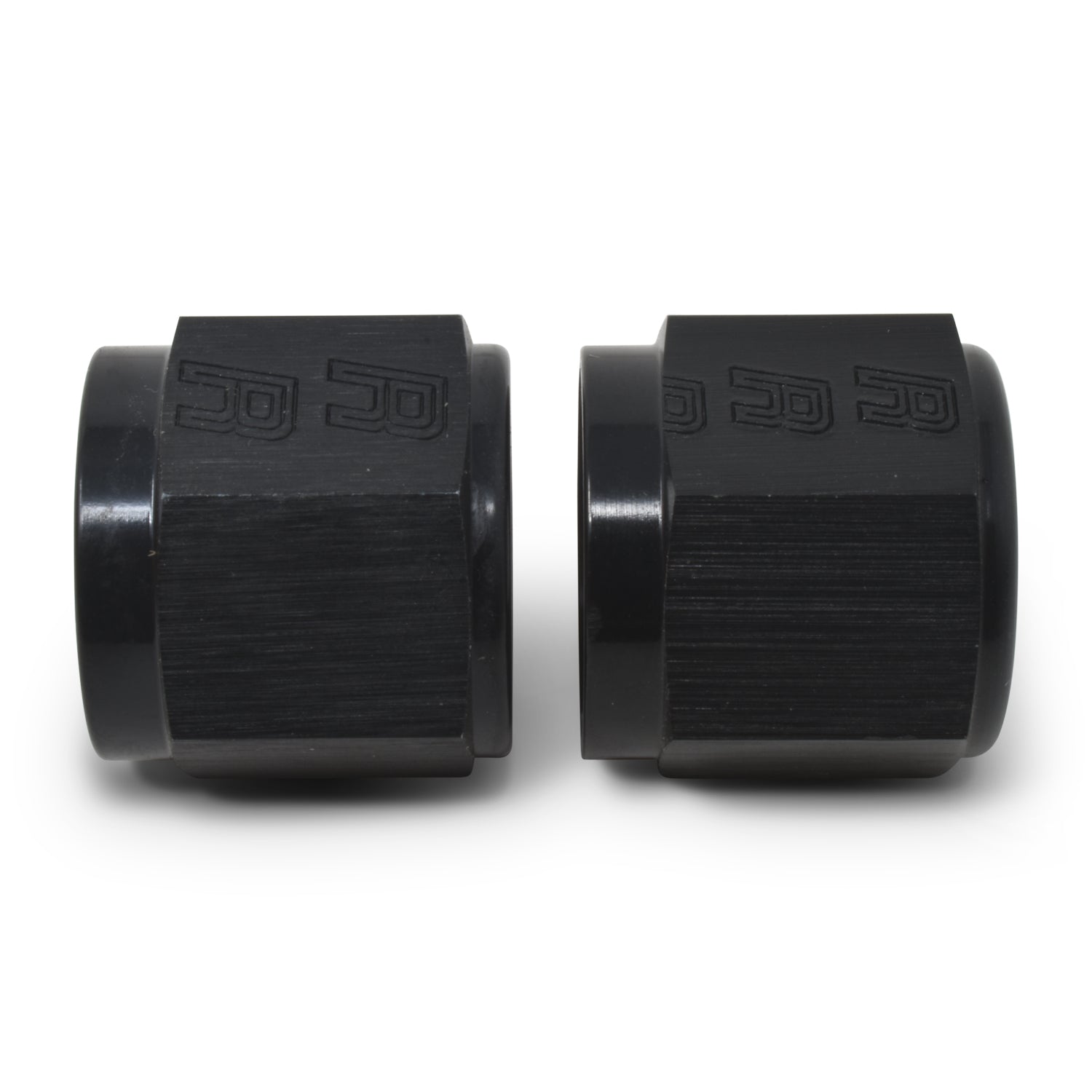 Pair -6AN To 3/8in Tube Nut Adapter Fitting <br> -6 AN Tube Nuts 3/8in diameter