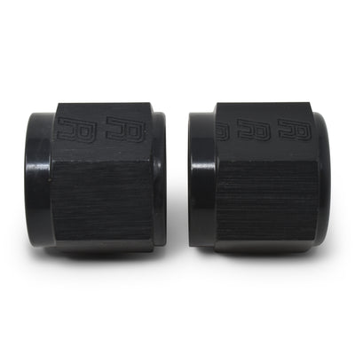 Pair -6AN To 3/8in Tube Nut Adapter Fitting <br> -6 AN Tube Nuts 3/8in diameter