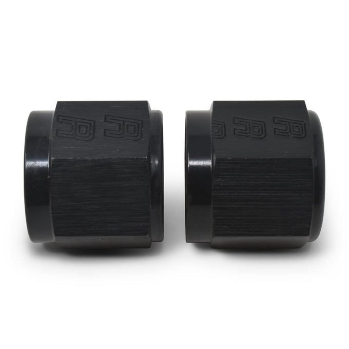 Pair -6AN To 3/8in Tube Nut Adapter Fitting <br> -6 AN Tube Nuts 3/8in diameter